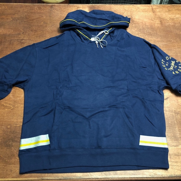 VICTORIA'S SECRET 3/4 Sleeve Hoodie Navy Soft NWT - Picture 2 of 8